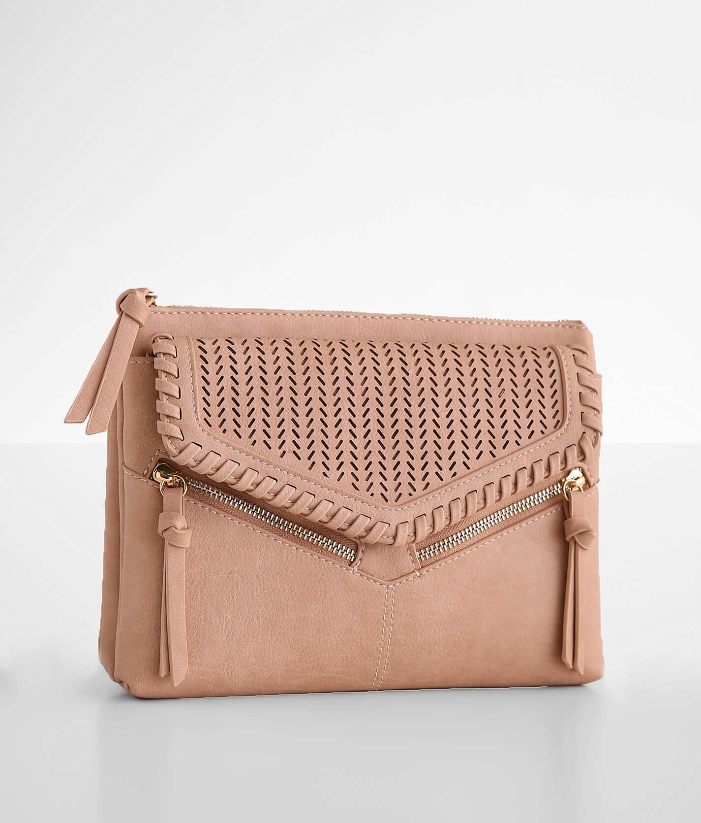 Madison West Perforated Crossbody Purse Women s Bags in Blush