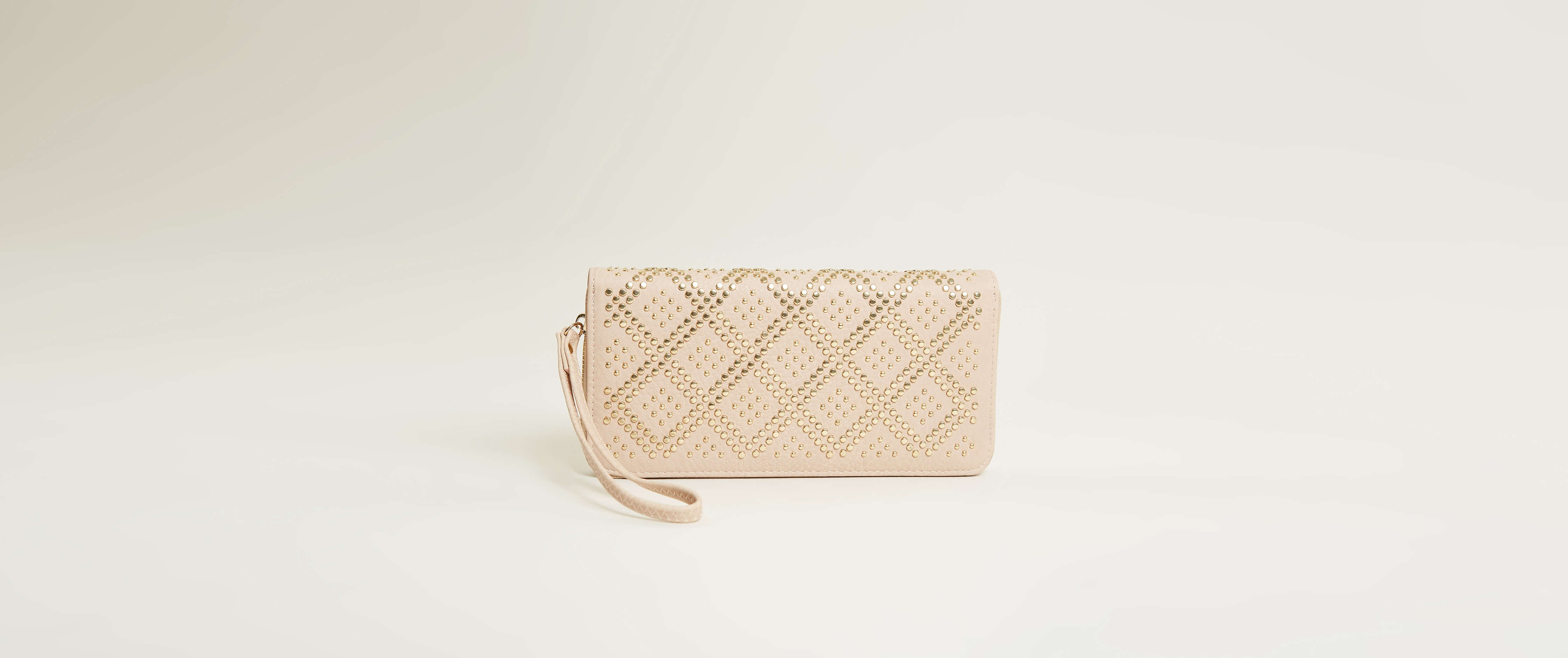 Studded Wallet - Women's Accessories in Nude | Buckle