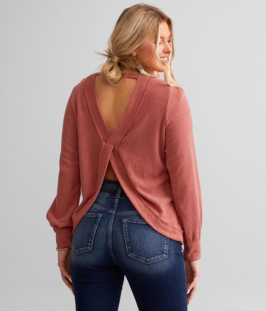 BKE Brushed Knit Top front view