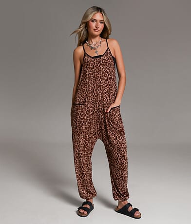 Cheetah Ribbed Jumpsuit thumbnail 2
