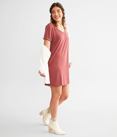 BKE Strappy Mini Dress front view