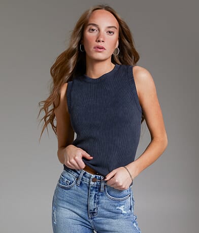 BKE core Washed Tank Top front view