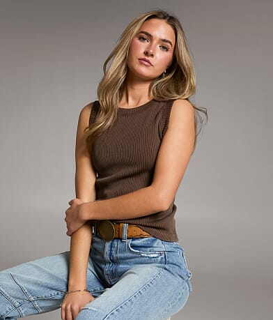 BKE core Washed Tank Top front view