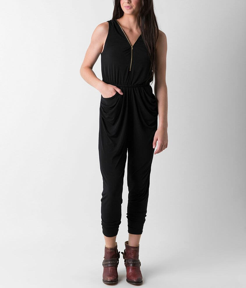 Silver Gate Solid Romper front view