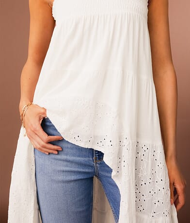 Sterling &amp; Stitch Eyelet Maxi Skirt misc detail 1 view