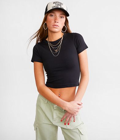 FITZ + EDDI Seamless Cropped T-Shirt front view