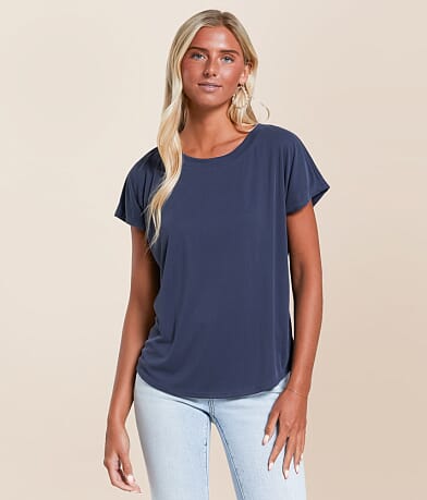 Daytrip Ribbed Dolman Top front view