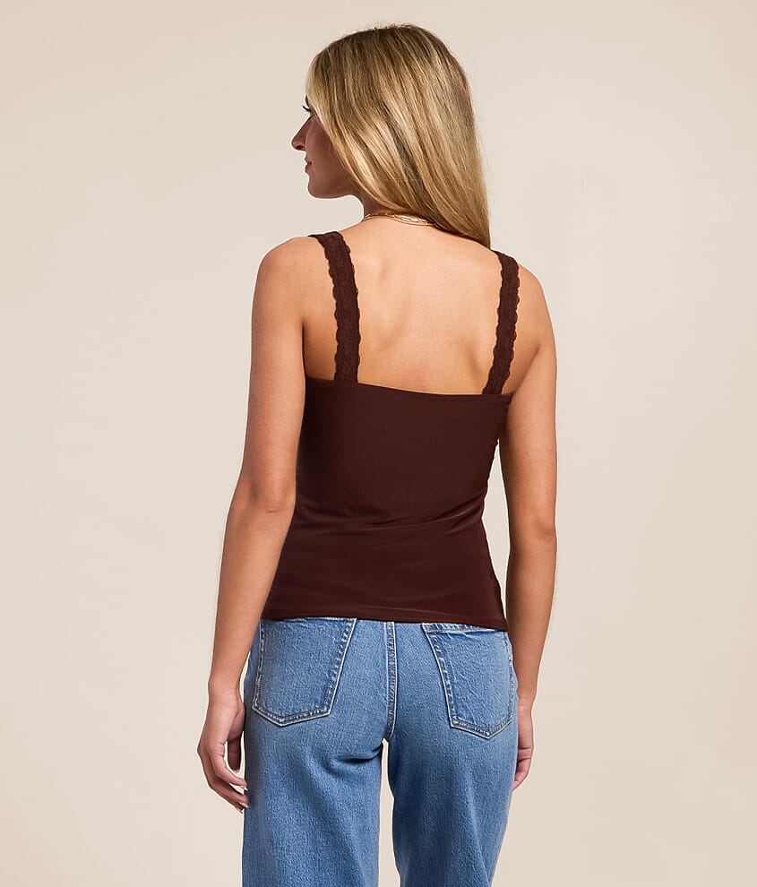 Lace Trim Tank Top - thumbnail 3