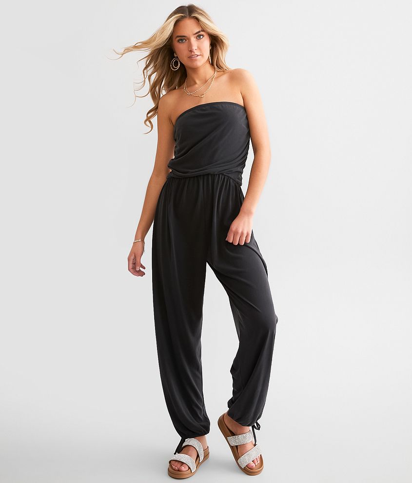 Strapless Ruched Jumpsuit