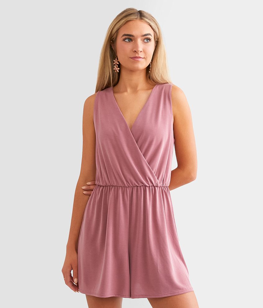 BKE Surplice Romper front view