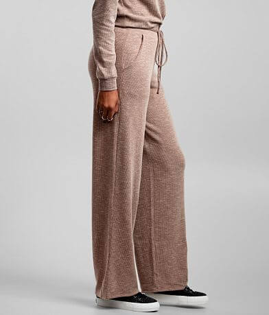 BKE Ribbed Wide Leg Lounge Pant full right side view
