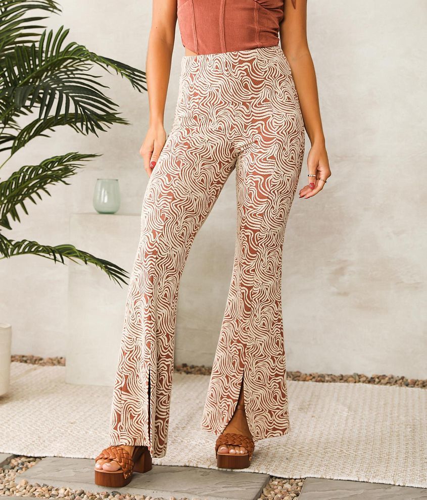 Willow &#38; Root High Waisted Split Flare Pant front view