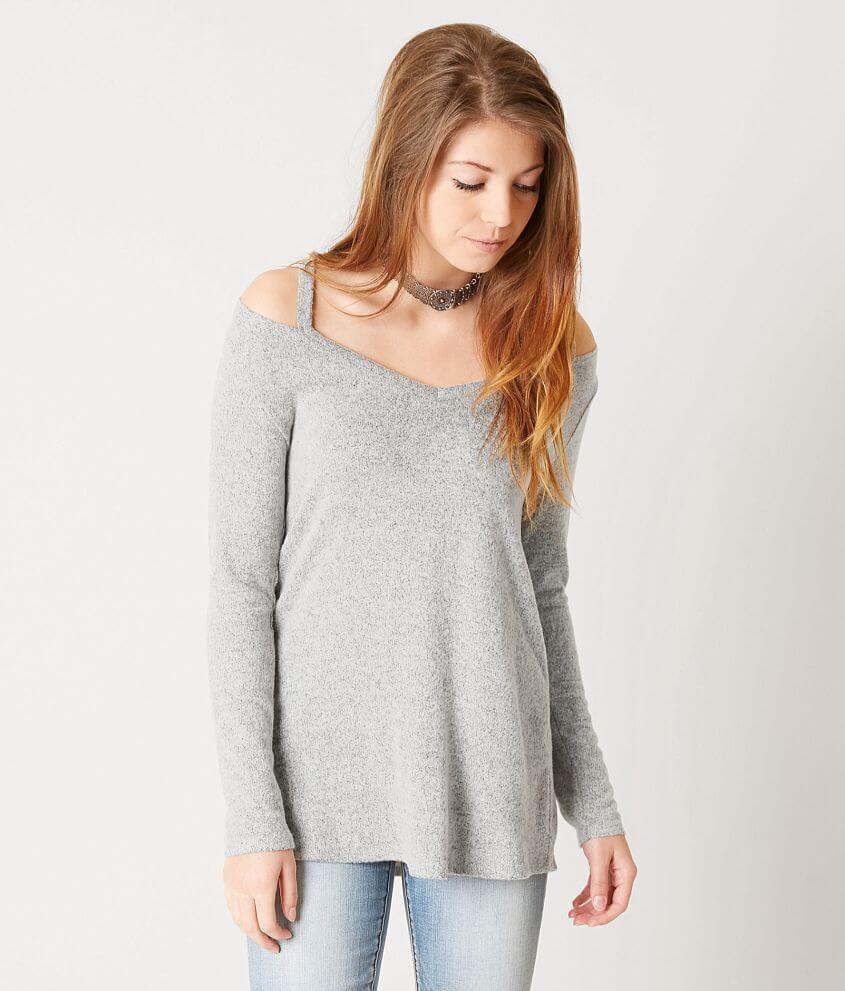 Daytrip Cold Shoulder Sweater front view