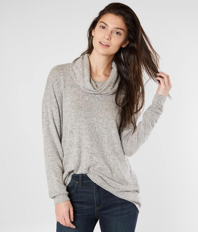 Daytrip Cowl Neck Fleece Top - Women's Shirts/Blouses in Grey | Buckle