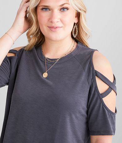 BKE Strappy Cold Shoulder Top MISC_DETAIL_1