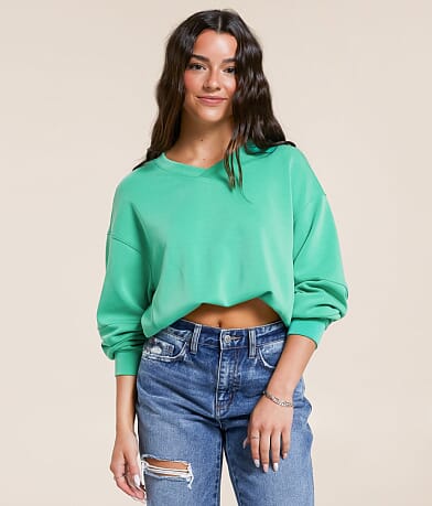 FITZ + EDDI Scuba Cropped Pullover front view
