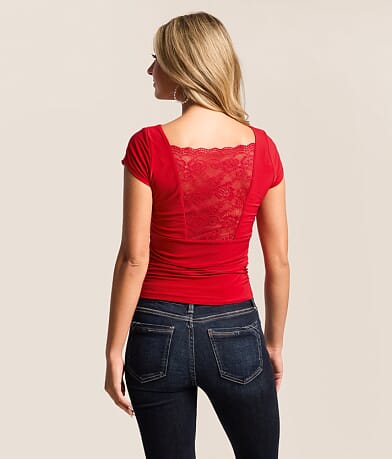 Ruched Back Lace Top thumbnail 2