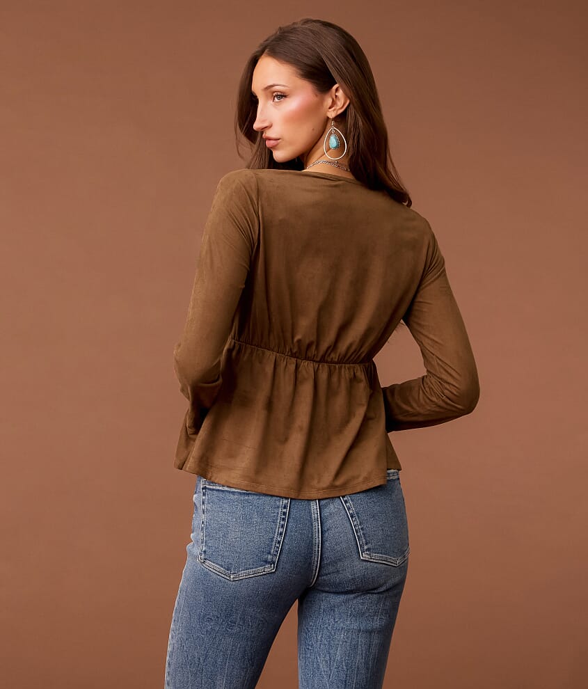 Rhinestone Peplum Top