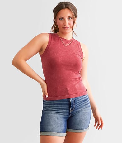 BKE core Washed Tank Top front view