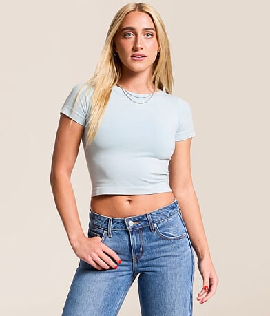FITZ + EDDI Seamless Cropped T-Shirt front view