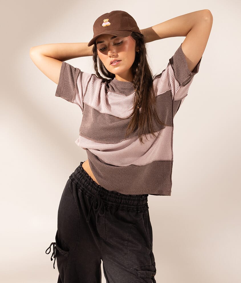 Boundless Edit - Exposed Seam Striped Top - thumbnail 3