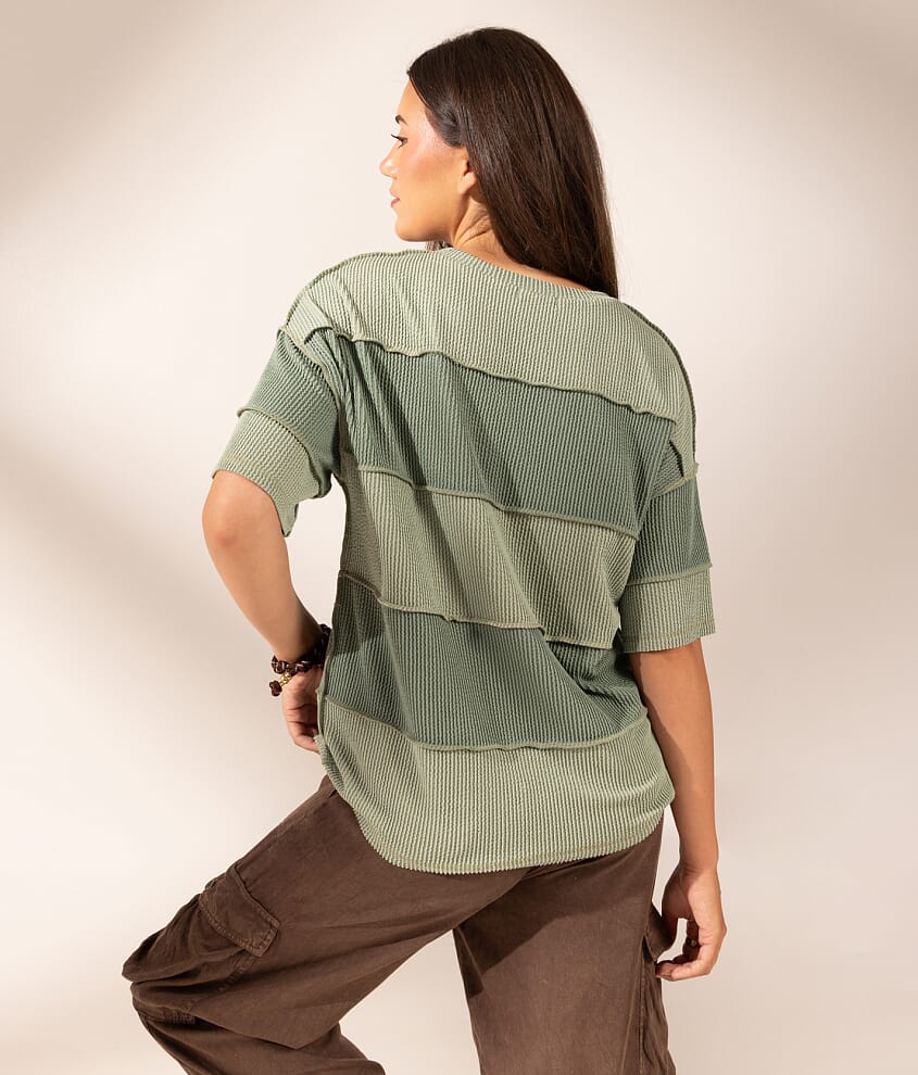 Boundless Edit - Exposed Seam Striped Top - thumbnail 10