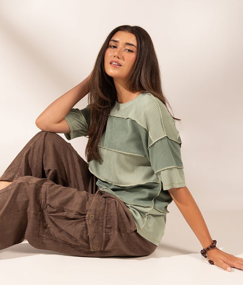 Boundless Edit - Exposed Seam Striped Top - thumbnail 8