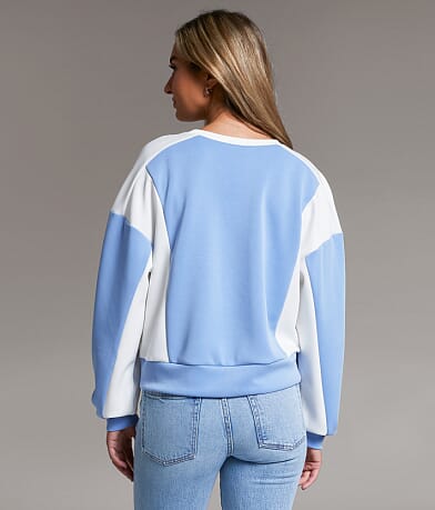 Color Block Cropped Pullover thumbnail 4