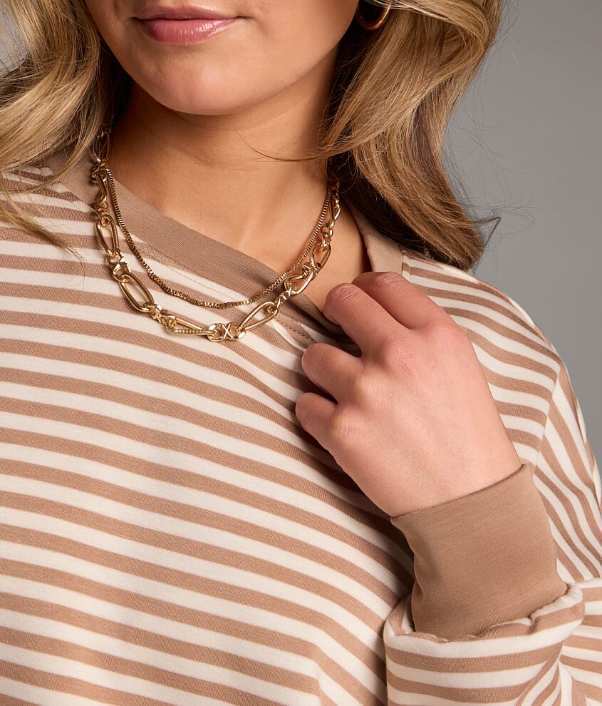 Striped Knit Pullover