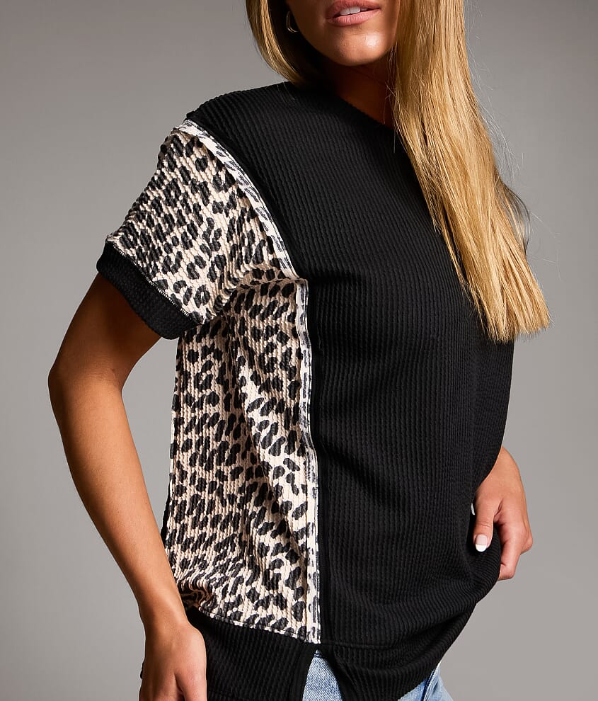 Pieced Cheetah Top