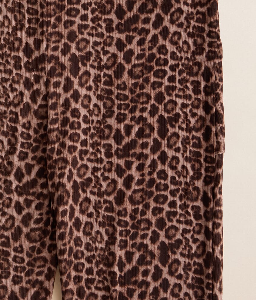 Girls - Cheetah Ribbed Jumpsuit