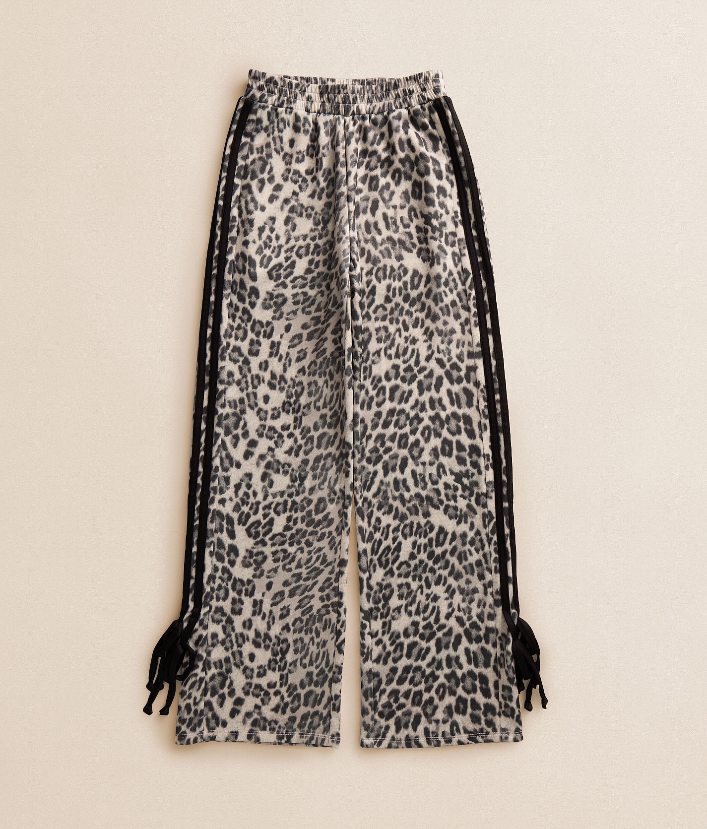 Girls - Willow & Root Cheetah Wide Leg Track Pant - Girl's Pants