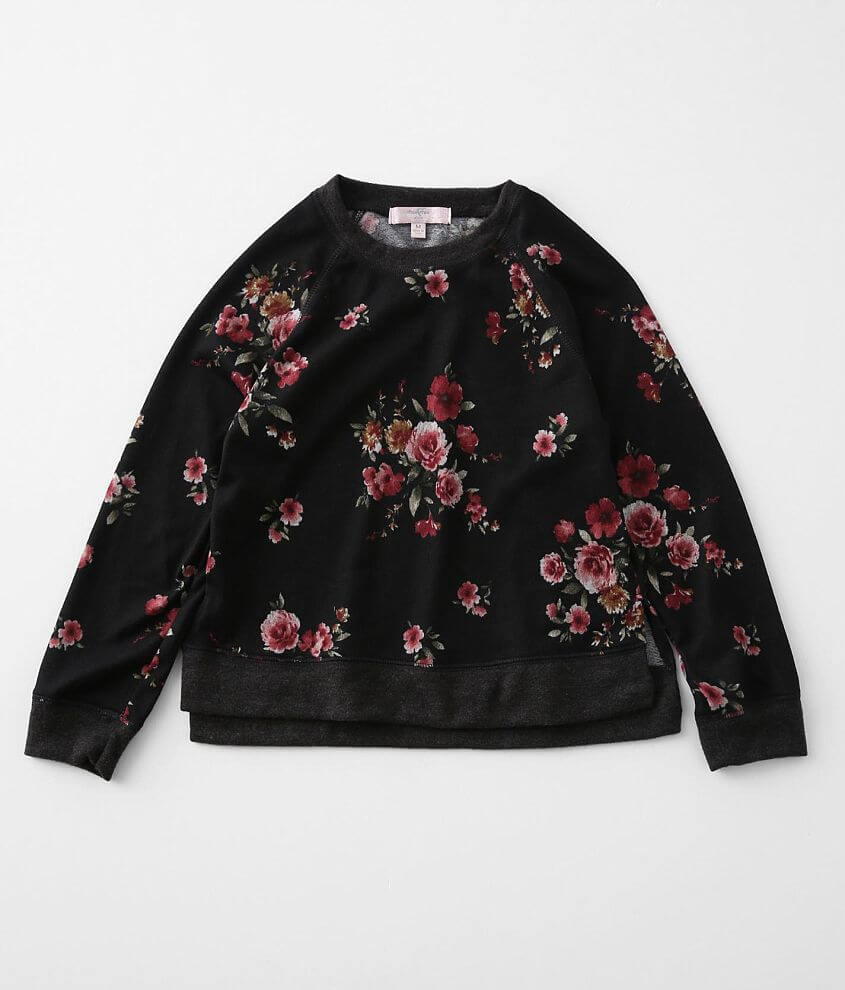 Girls - Moa Moa Floral Pullover front view