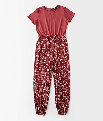 Daytrip Girls - Floral Print Jumpsuit front view