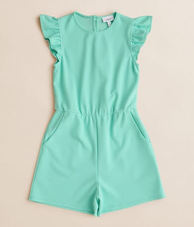 Willow & Root Girls - Ruffle Romper front view
