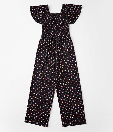 Daytrip Girls - Floral Print Jumpsuit BACK