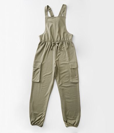 BKE Girls - Cargo Jogger Overalls front view