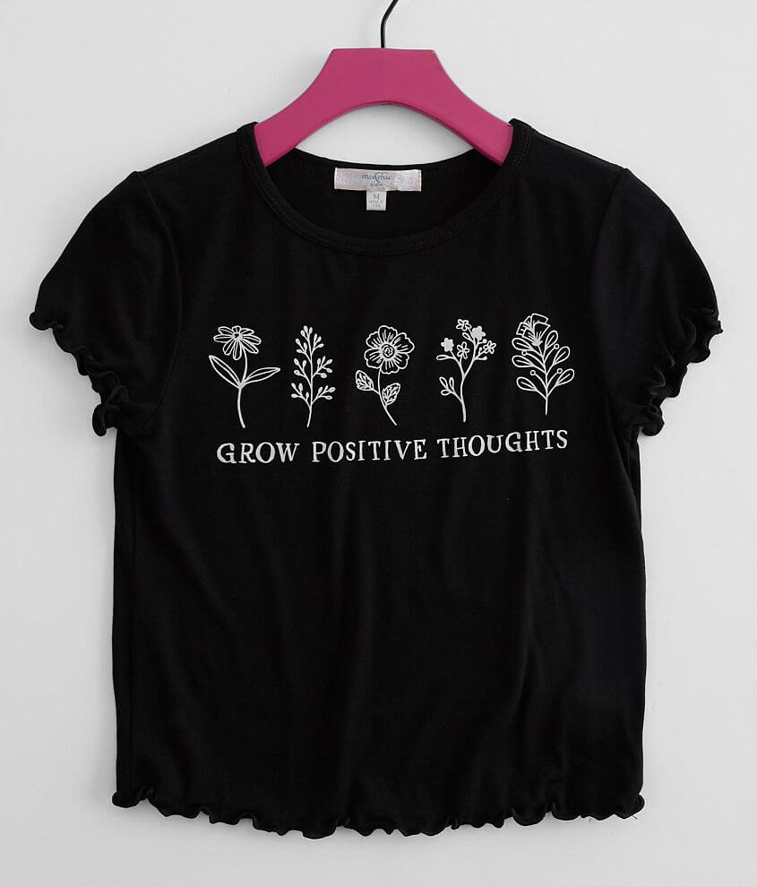 Girls - Moa Moa Grow Positive Thoughts T-Shirt front view