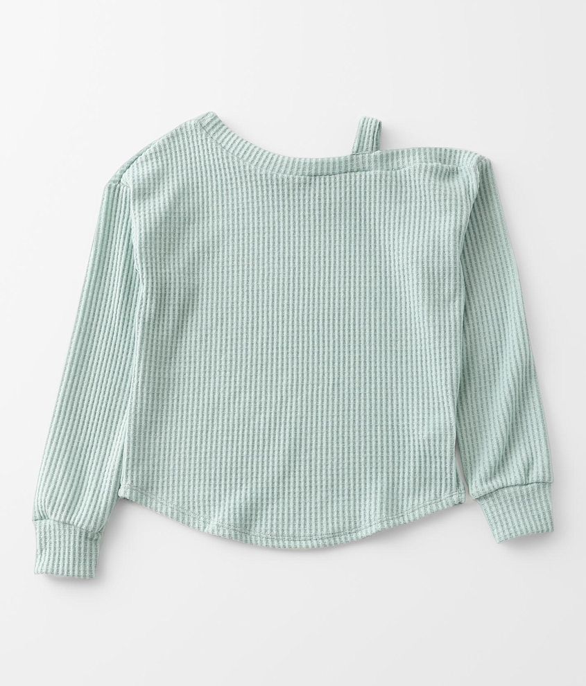 Girls - Daytrip Brushed Waffle Knit Top front view