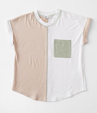 BKE Girls - Color Block T-Shirt front view