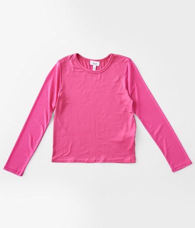Willow & Root Girls - Mesh Sleeve Top front view