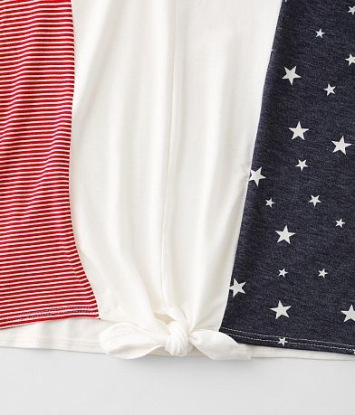 Girls - Moa Moa Patriotic Top misc detail 1 view