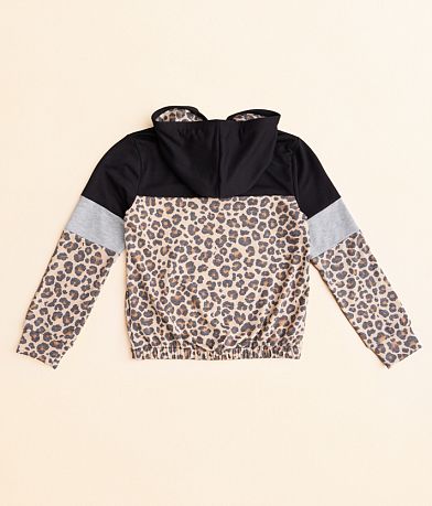 BKE Girls - Cheetah Print Hoodie BACK