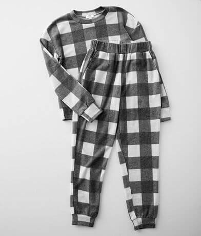 BKE Girls - Brushed Buffalo Plaid Jogger MISC_DETAIL_2