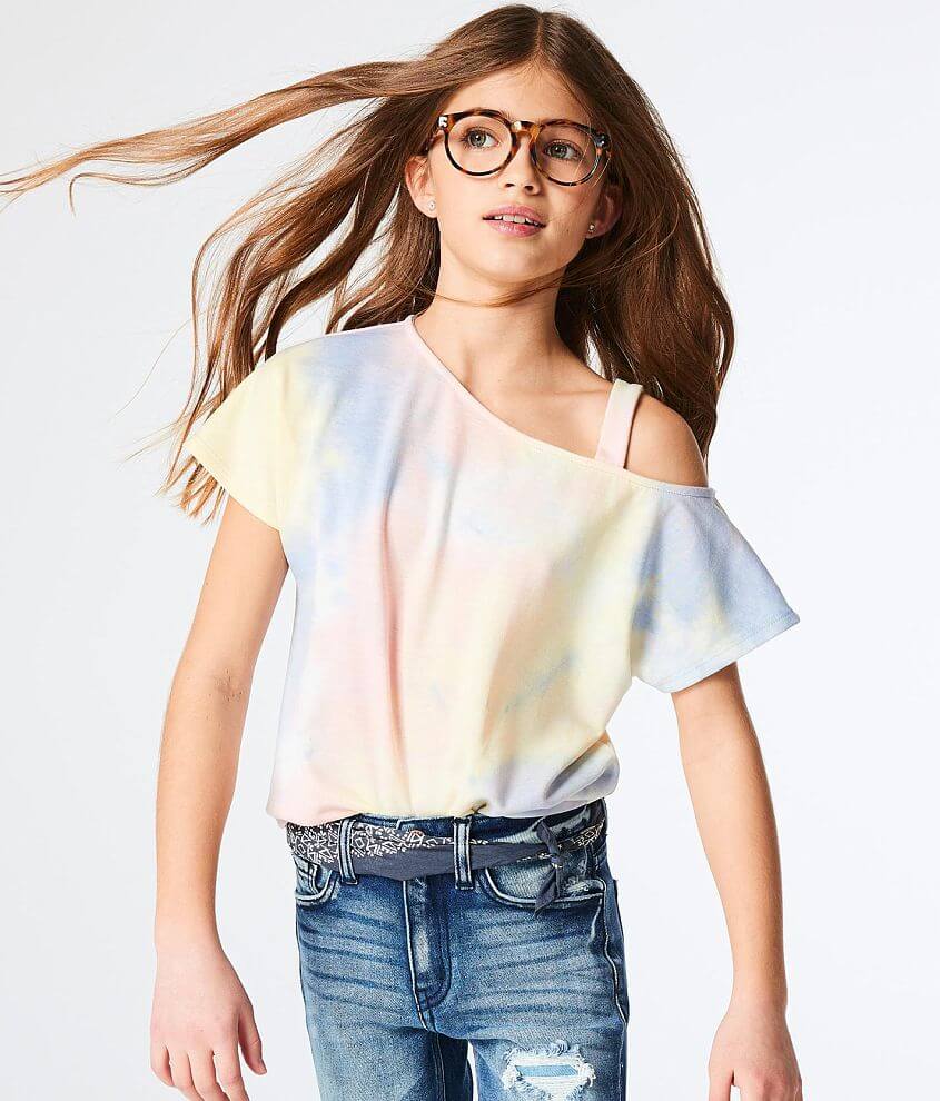 Girls - BKE Shoulder Top - Girl's in Multi Tie | Buckle