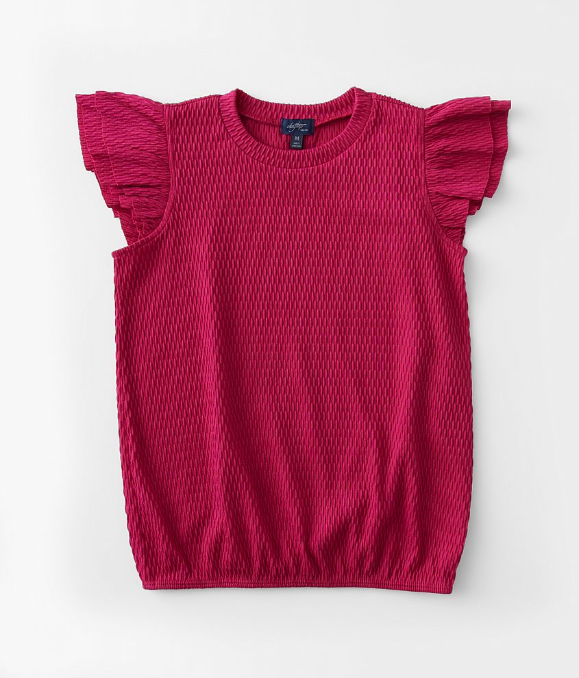 Girls - Daytrip Textured Ruffle Top