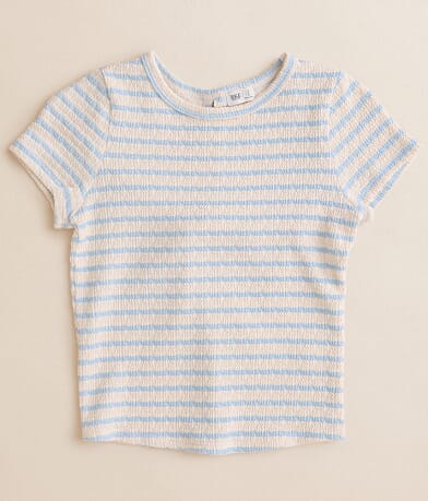 BKE Girls - Twisted Back Striped T-Shirt front view