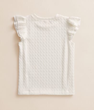 Girls - Textured Ruffle Top thumbnail 2