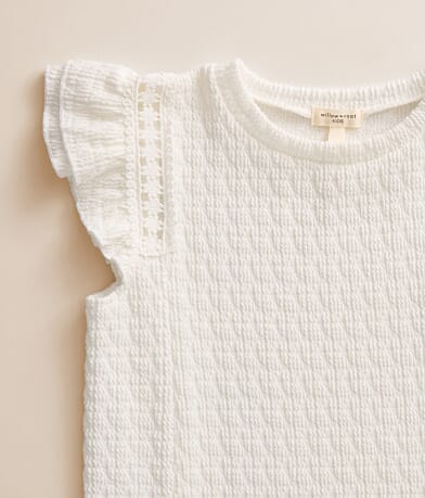Girls - Textured Ruffle Top thumbnail 3