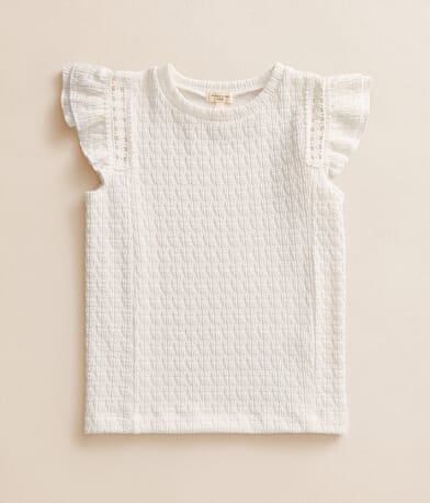 Girls - Textured Ruffle Top